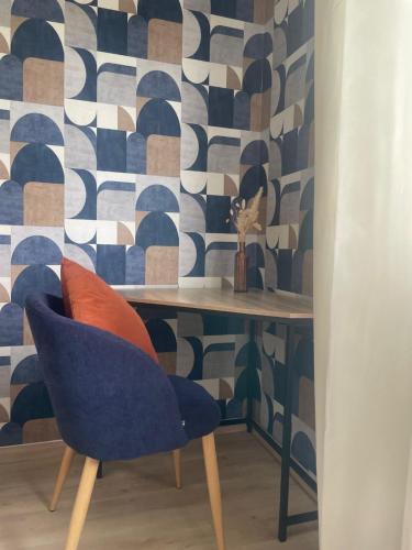 Ruang duduk di Grand appartement aux portes de Strasbourg