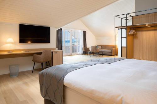 Posteľ alebo postele v izbe v ubytovaní Seehotel Winkelried