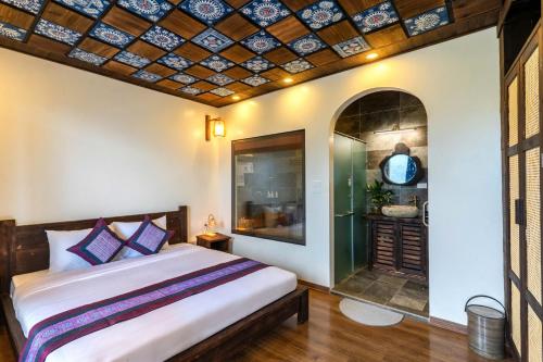 Ένα ή περισσότερα κρεβάτια σε δωμάτιο στο Sapana Mountain Retreat