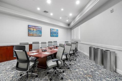 a conference room with a table and chairs at Hilton San Diego/Del Mar in San Diego