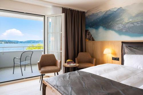 Posteľ alebo postele v izbe v ubytovaní Seehotel Winkelried