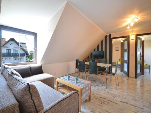 Гостиная зона в Seaside Cottage in Cisowo with terrace and lovely garden