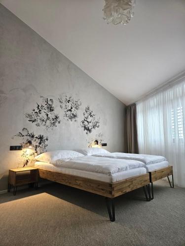 Hotel U Feldůにあるベッド