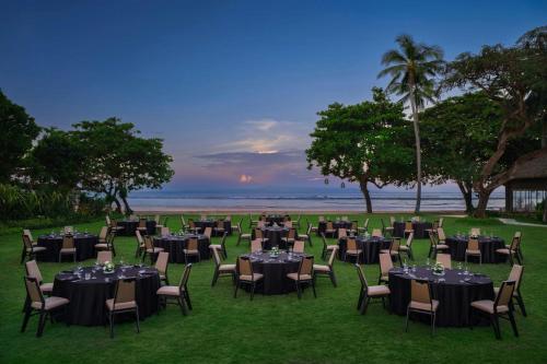 a banquet set up for a wedding at the beach at The Westin Resort Nusa Dua, Bali in Nusa Dua