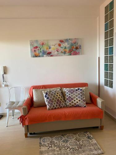 Χώρος καθιστικού στο Hibiscus Apartment-casa per le vacanze vicino tropea
