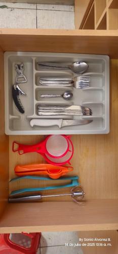 a drawer full of utensils in a drawerlicts sidx sidx sidx sidx sidx at DEPARTAMENTO en AREQUIPA JOSE LUIS BUSTAMANTE in Arequipa