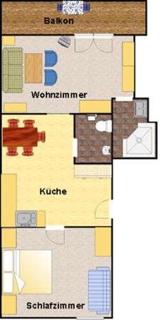 Půdorys ubytování Haus Jank