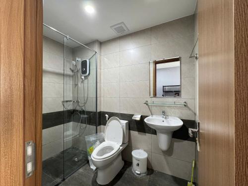 Ένα μπάνιο στο PAPAYA APARTMENT Căn hộ Sophia Center RACH GIA