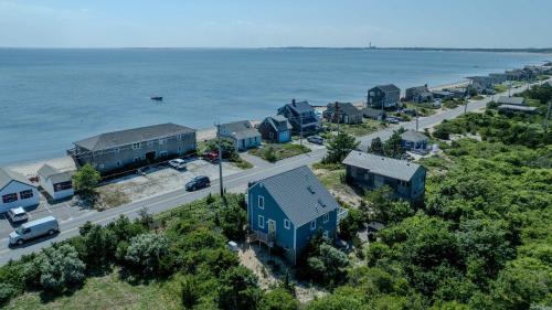 an aerial view of a town next to the water at Walk to Water-Dazzling Sunsets on the Bay in Truro
