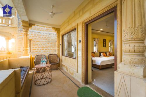 En eller flere senge i et værelse på Moonlight Nature Resort & Swimming Pool