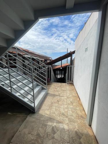 a view from the inside of a building at Encanto da Praia hotel pousada in Natal