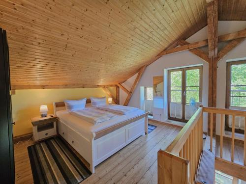 Postel nebo postele na pokoji v ubytování Hof am Meer "Seestern"