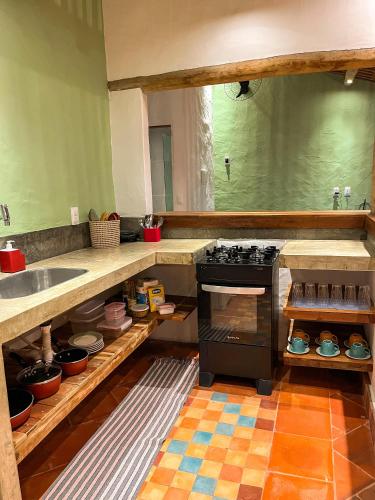 Nhà bếp/bếp nhỏ tại Casa Makani - Pontal de Maceió