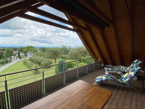 Balkón nebo terasa v ubytování Ferienwohnung Karin