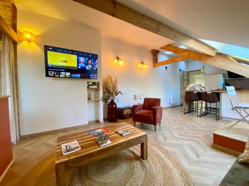 Μια τηλεόραση ή/και κέντρο ψυχαγωγίας στο Le Chalet Dieppois