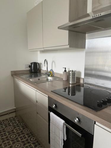 Η κουζίνα ή μικρή κουζίνα στο 1 Bed Flat