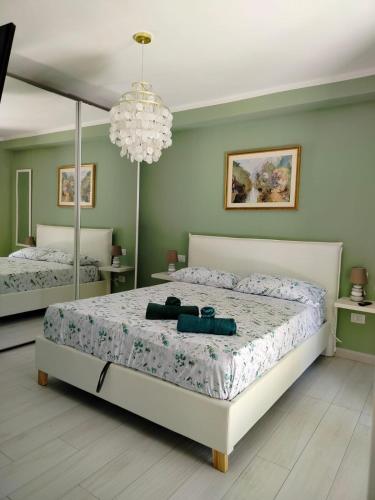 Cama o camas de una habitación en Appartamenti di Lusso Maratea