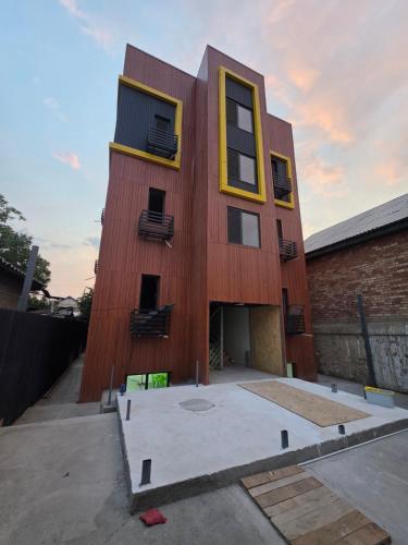 a building that is being constructed at Kushtar in Bishkek