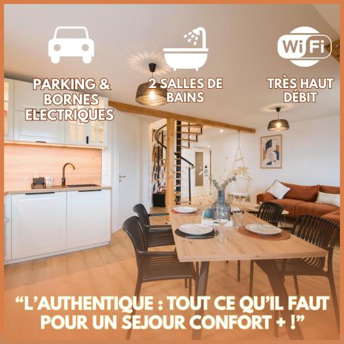 L'Authentique Spacieux duplex 2 salles de bains