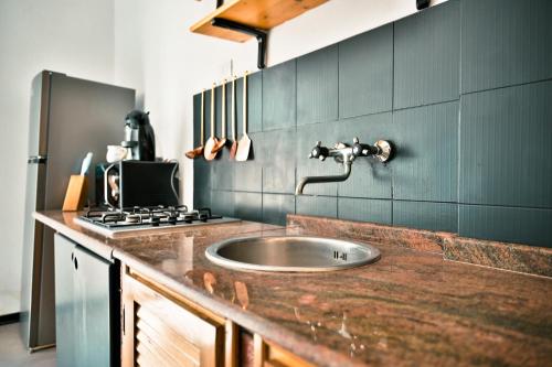 Η κουζίνα ή μικρή κουζίνα στο Marzasee - loft