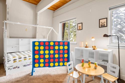 a childs room with a large colorful abacus at Tahoe City Retreat - For 8 in Tahoe City