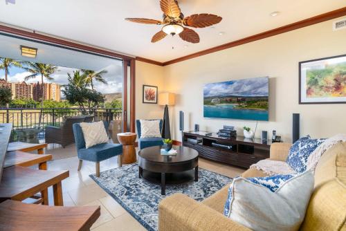 Χώρος καθιστικού στο Tropical Paradise Retreat in Ko Olina