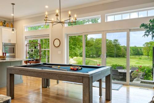 a living room with a pool table in it at In-Home Arcade Hot Tub Golf Close to Beach in Old Orchard Beach