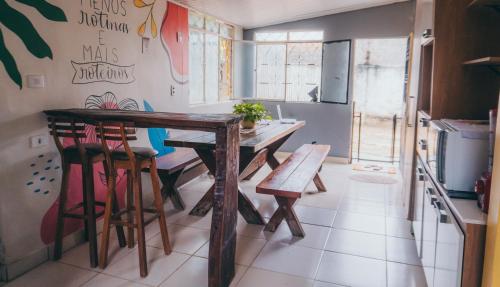 Χώρος καθιστικού στο Tepuy Hostel