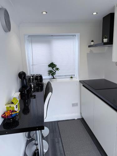 Dapur atau dapur kecil di Stylish modern Guest house