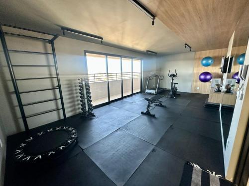 Fitness centrum a/nebo fitness zařízení v ubytování Studio único, 2 minutos da Universidade Federal