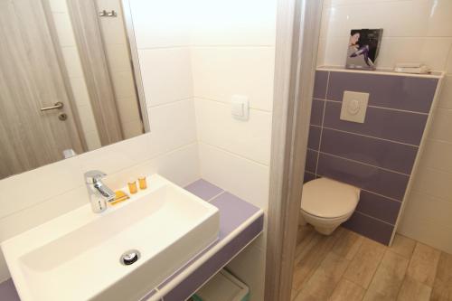 a bathroom with a sink and a toilet at Apartment Villa Franci in Pag