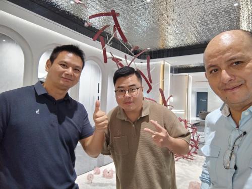 a group of three men giving a thumbs up at HOTEL VIP 46 SSQS in Bagua Grande