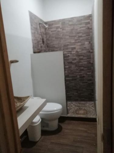 Koupelna v ubytování Casa Emir