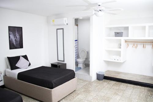 Cama o camas de una habitación en Casa Agena