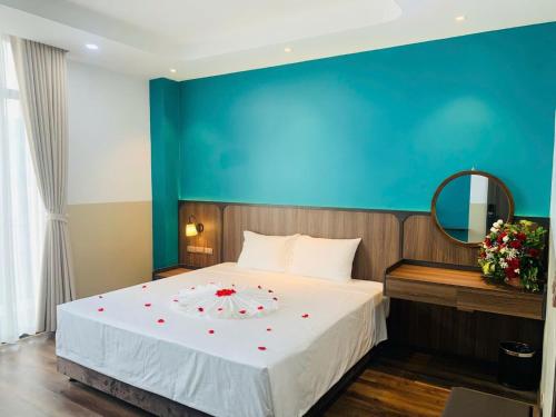 Кровать или кровати в номере BlueSeavia