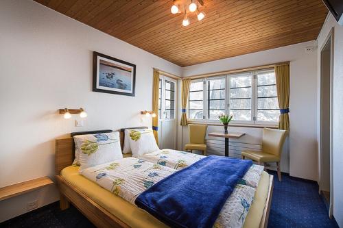 Postel nebo postele na pokoji v ubytování Hotel Alpina