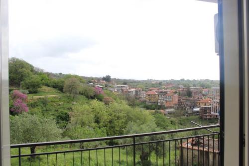 a view of a city from a balcony at La Terrazza in Campagna