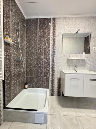 Koupelna v ubytování Boutique apart - hotel Lacoste