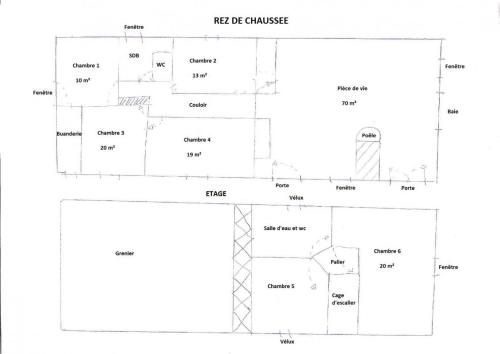 a floor plan of a construction site at La Rouaudière in Congrier