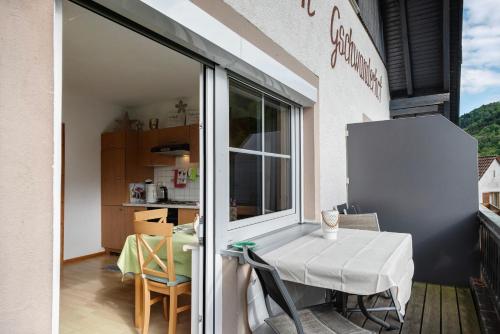 Μπαλκόνι ή βεράντα στο Ferienwohnung Talblick, 50qm
