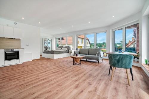 Χώρος καθιστικού στο Apartment an der alten Bäckerei