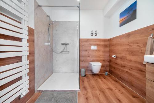 Ένα μπάνιο στο Apartment an der alten Bäckerei