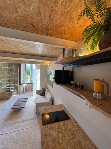 Katil atau katil-katil dalam bilik di Loft Duplex en Vigo