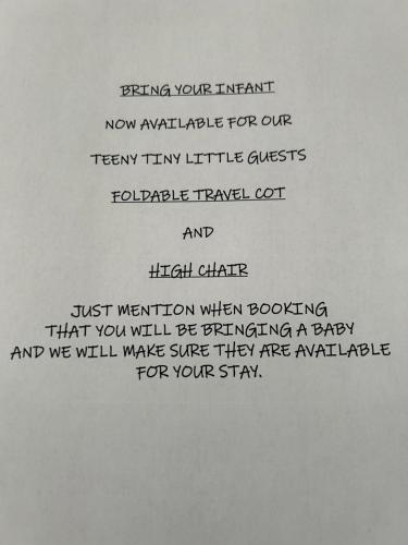a piece of white paper with writing on it at Shining Star, Cartway River Views in Bridgnorth
