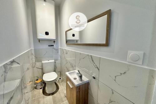 Koupelna v ubytování Le Mirage Arles