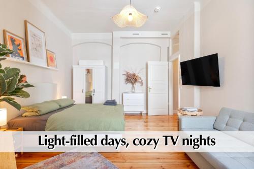 Calm City Escape - 75m2 Central Berlin Altbau-Apartment, 2BR, Smart-TV, Garden photo 19