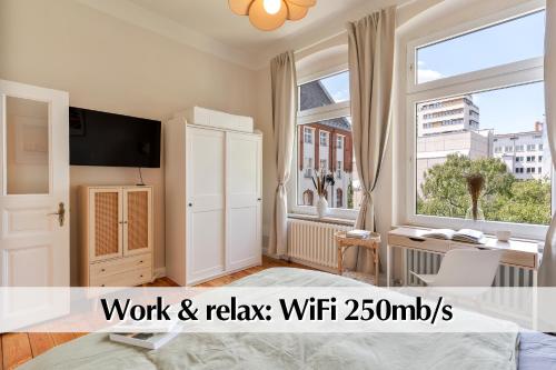 Calm City Escape - 75m2 Central Berlin Altbau-Apartment, 2BR, Smart-TV, Garden photo 6