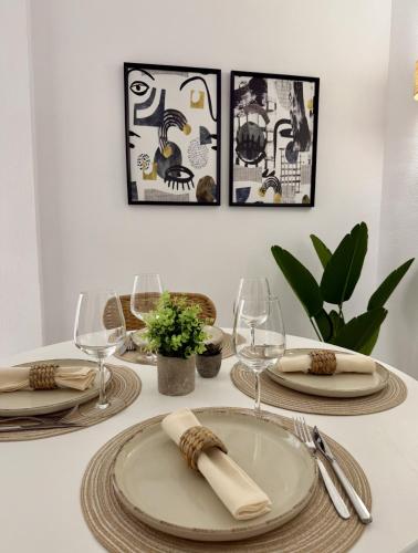 Apartamento boho con terraza