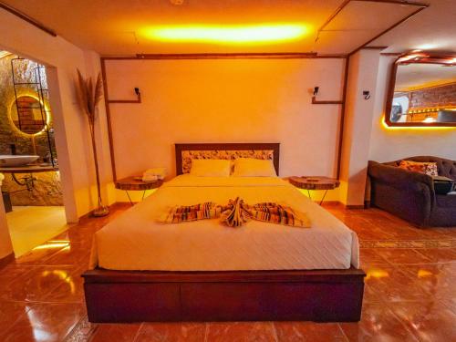 Cama o camas de una habitación en Raíces y Refugio