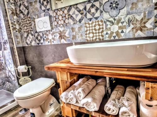 Koupelna v ubytování Antico Gabio holiday home